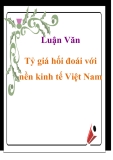 Luận văn : Tỷ giá hối đoái với nền kinh tế Việt Nam