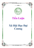 Tiểu luận Xã hội học Đại cương: Vận dụng khái niệm “văn hóa – xã hội học văn hóa” phân tích một số thành tố văn hóa được biểu hiện sinh động, phong phú trong đời sống hiện thực của xã hội