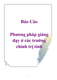 Tiểu luận: Phương pháp giảng dạy ở các trường chính trị tỉnh Thanh Hóa