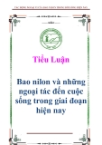 Tiểu luận: Bao nilon và những ngoại tác đến cuộc sống trong giai đoạn hiện nay