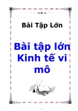 Bài tập lớn Kinh tế vi mô cần cho sinh viên kinh tế