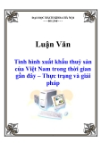 Luận văn: Tình hình xuất khẩu thuỷ sản của Việt Nam trong thời gian gần đây – Thực trạng và giải pháp