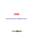 3500  SENTENCES OF CERTIFICATE A