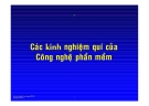 Các kinh nghiệm quí của công nghệ phần mềm