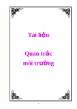 Tài liệu môi trường - các khái niệm cơ bản trong quan trắc môi trường