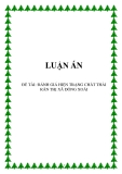 Luận án: Đánh giá hiện trạng chất thải rắn thị xã Đồng Xoài