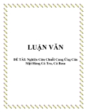 Luận văn " nghiên cứu chuỗi cung ứng của mặt hàng Cá Tra, Cá Basa "