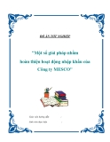 Đề tài "Một số giải pháp nhằm hoàn thiện hoạt động nhập khẩu của Công ty MESCO"