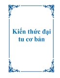 Kiến thức đại tu cơ bản