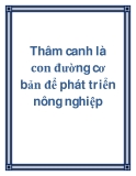 Đề tài: Thâm canh là con đường cơ bản để phát triển nông nghiệp