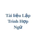 Tài liệu Lập Trình Hợp Ngữ