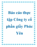 Báo cáo thực tập Công ty cổ phần giầy Phúc Yên