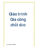 Giáo trình Gia công chất dẻo