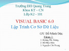 Thuyết trình Lập trình cơ sở dữ liệu BASIC 6.0