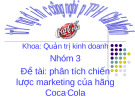 Báo cáo: Phân tích chiến lược marketing của hãng coca cola