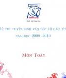 Đề thi học sinh giỏi các tỉnh môn toán năm 2009-2010