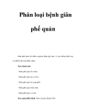 Phân loại bệnh giãn phế quản   