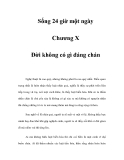 Sống 24 giờ một ngày - Chương X  