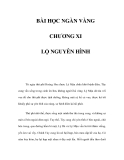 BÀI HỌC NGÀN VÀNG - CHƯƠNG XI  