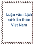 Luận văn: Lịch sử kiển thức Việt Nam