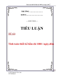 Tiểu luận: Tính toán thiết kế hầm đá 1000 cây/ngày, đêm