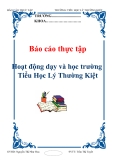 Báo cáo thực tập :Trường Tiểu Học Lý Thường Kiệt