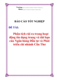 Báo cáo tốt nghiệp: Phân tích rủi ro trong hoạt động tín dụng trung và dài hạn của Ngân hàng Đầu tư và Phát triển chi nhánh Cần Thơ