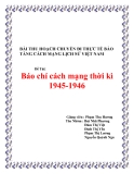 Bài thu hoạch: Báo chí cách mạng thời kì 1945 - 1946