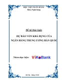 Tiểu luận: Dự báo vốn khả dụng của ngân hàng trung ương Hàn Quốc