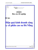 Báo cáo tốt nghiệp: Hiệu quả kinh doanh công ty cổ phần cao su Đà Nẵng