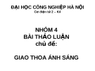 Bài thảo luận: Giao thoa ánh sáng