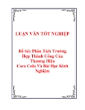 Báo cáo: Phân tích trường hợp thành công của thương hiệu coca cola và bài học kinh nghiệm