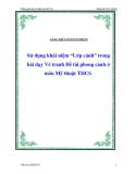 SÁNG KIẾN KINH NGHIỆM" Sử dụng khái niệm “Lớp cảnh” trong bài dạy Vẽ tranh Đề tài phong cảnh ở môn Mỹ thuật THCS "