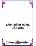 LẬP TRÌNH HTML CĂN BẢN