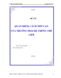 Đề tài " QUAN ĐIỂM, CÁCH TIẾP CẬN CỦA TRƯỜNG PHÁI HỆ THỐNG THẾ GIỚI "