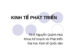 BÀI GIẢNG MÔN HỌC KINH TẾ PHÁT TRIỂN