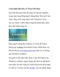 Cảm nhận đầu tiên về Vista SP2 Beta 