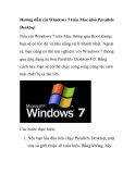 Hướng dẫn cài Windows 7 trên Mac nhờ Parallels Desktop