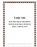 Hoàn thiện công tác thẩm định tài chính dự án tại công ty cho thuê tài chính I - NHN0 & PTNT