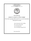 Đề tài: Một số giải pháp nhằm thu hút FDI vào các KCN trên địa bàn Thành phố Hồ Chí Minh