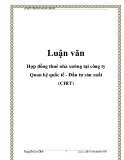 Hợp đồng thuê nhà xưởng tại công ty Quan hệ quốc tế - Đầu tư sản xuất (CIRT)