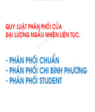 QUY LUẬT PHÂN PHỐI CỦA ĐẠI LƯỢNG NGẪU NHIÊN LIÊN TỤC