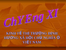 Chương XI: Kinh tế thị truờng định hướng xã hội chủ nghĩa  ở Việt Nam