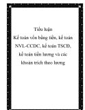 Đề tài “Kế toán vốn bằng tiền, kế toán NVL-CCDC, kế toán TSCĐ, kế toán tiền lương và các khoản trích theo lương”