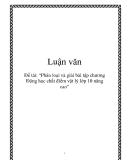 Đề tài: “Phân loại và giải bài tập chương Động học chất điểm vật lý lớp 10 nâng cao”