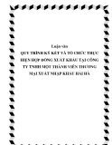 Luận văn: QUY TRÌNH KÝ KẾT VÀ TỔ CHỨC THỰC HIỆN HỢP ĐỒNG XUẤT KHẨU TẠI CÔNG TY TNHH MỘT THÀNH VIÊN THƯƠNG MẠI XUẤT NHẬP KHẨU HẢI HÀ