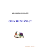 BÀI TẬP TÌNH HUỐNG MÔN: QUẢN TRỊ NHÂN LỰC