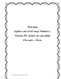 Đề tài: “Nghiên cứu và bổ xung Vitamin C, Vitamin PP, Xylitol vào sản phẩm Chocopie – Orion”