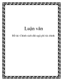 Đề tài: Chính sách đãi ngộ phi tài chính.