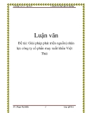 Đề tài: Giải pháp phát triển nguồnị nhân lực công ty cổ phần may xuất khẩu Việt Thái